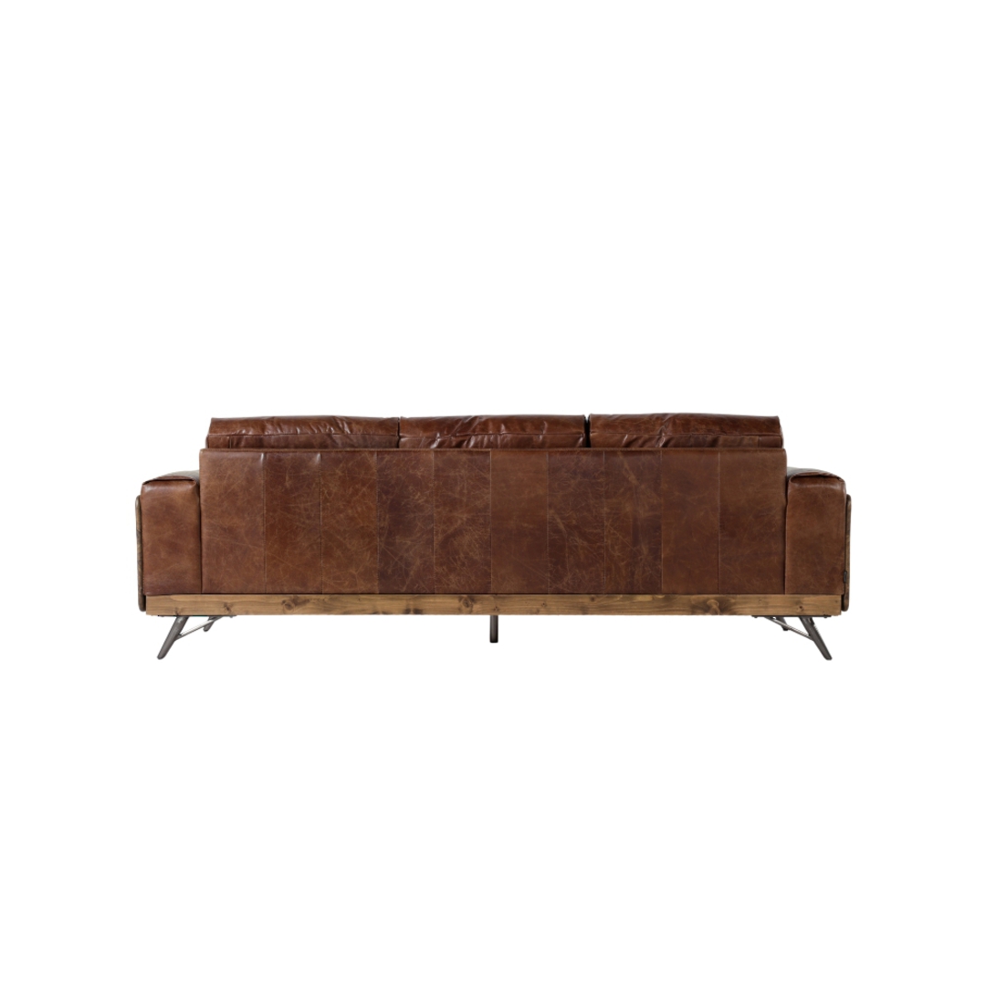 Picaso 3 Seater Leather Sofa - Expresso image 3